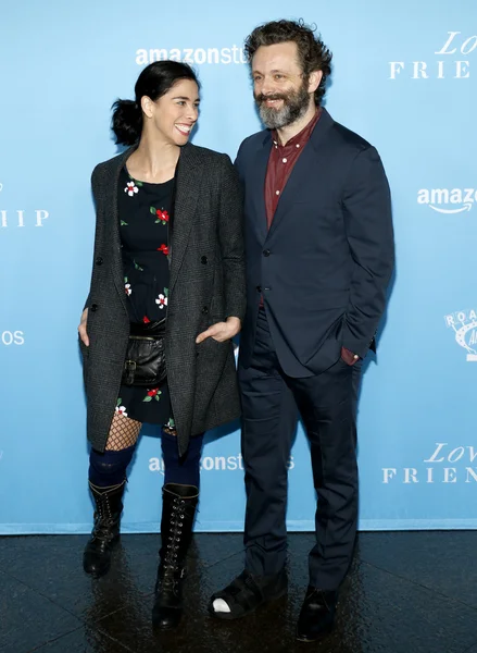 Sarah Silverman en Michael Sheen — Stockfoto