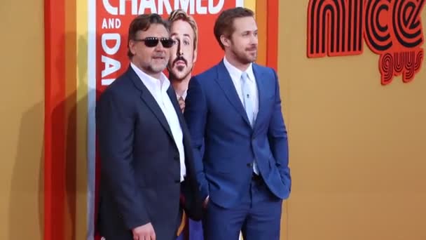 Russell Crowe ve Ryan Gosling — Stok video