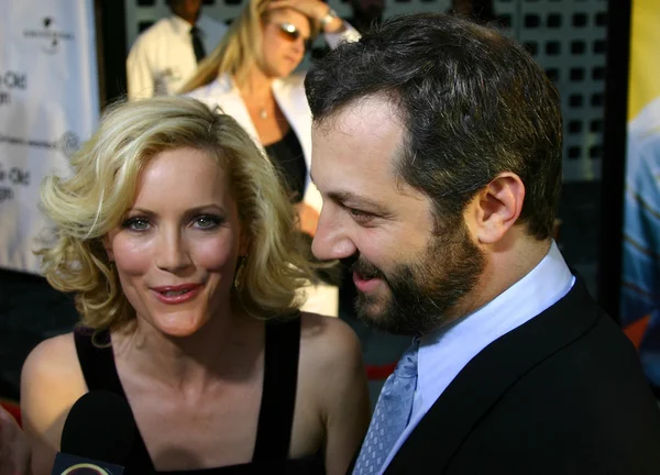 Judd apatow och leslie mann — Stockfoto