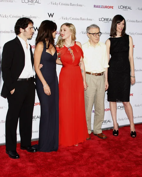 Penélope Cruz, Scarlett Johansson, Woody Allen, Rebecca Hall — Fotografia de Stock