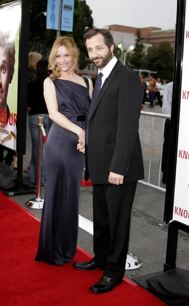 Leslie Mann e Judd Apatow — Fotografia de Stock