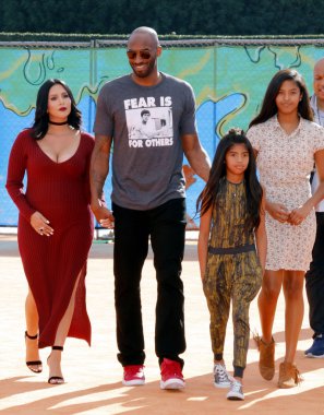 Kobe Bryant with family clipart