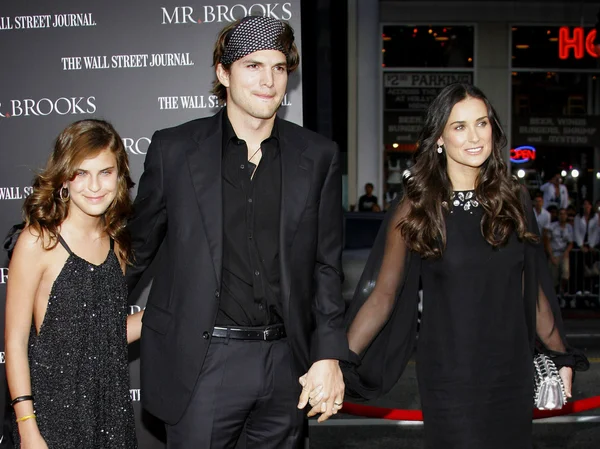 Tallulah Belle Willis, Ashton Kutcher, Demi Moore — Zdjęcie stockowe