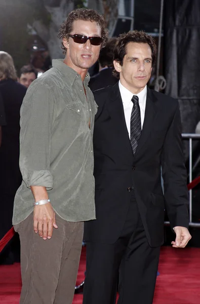 Ben Stiller e Matthew McConaughey — Fotografia de Stock