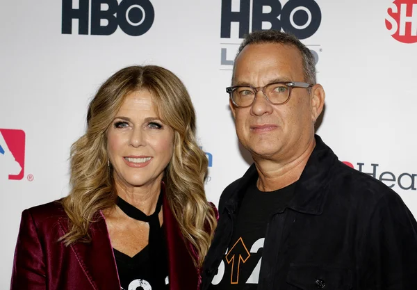 Tom hanks och rita wilson — Stockfoto