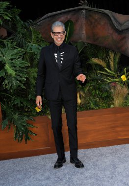Jeff Goldblum 'Jurassic World' ün Los Angeles galasında 12 Haziran 2018 'de Walt Disney Konser Salonu' nda düzenlendi..