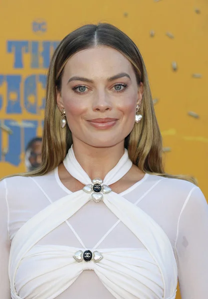 Actrice Margot Robbie Première Los Angeles Suicide Squad Tenue Regency — Photo