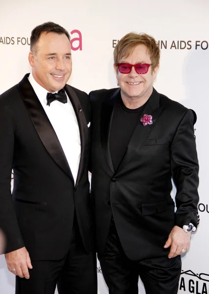 David Furnish and Elton John — Stock Photo, Image