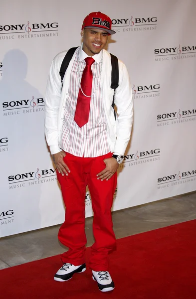 Chris Brown no Grammy depois da festa — Fotografia de Stock