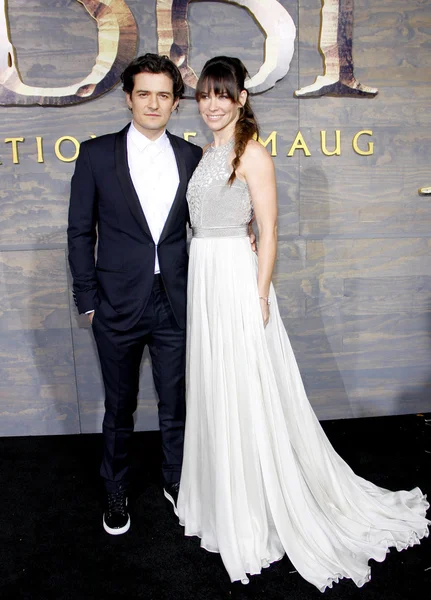 Orlando Bloom e Evangeline Lilly — Fotografia de Stock