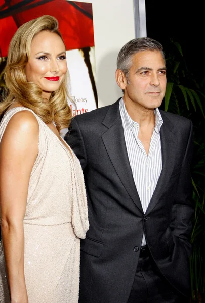 Stacy Keibler and George Clooney — Stock Photo, Image