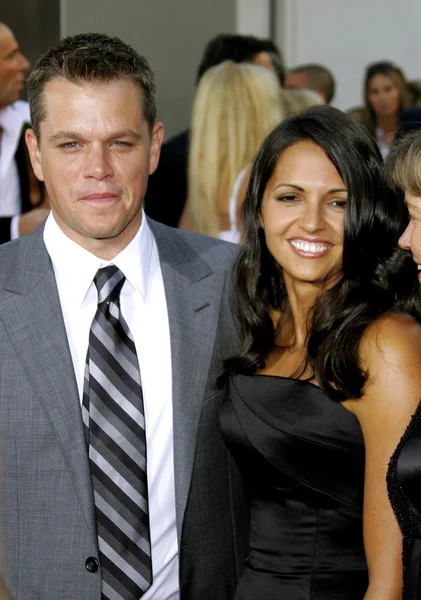 Matt Damon and Luciana Damon — Stock Photo, Image