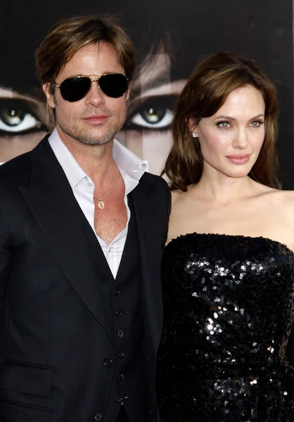 Брэд Питт и Анджелина Джоли — стоковое фото