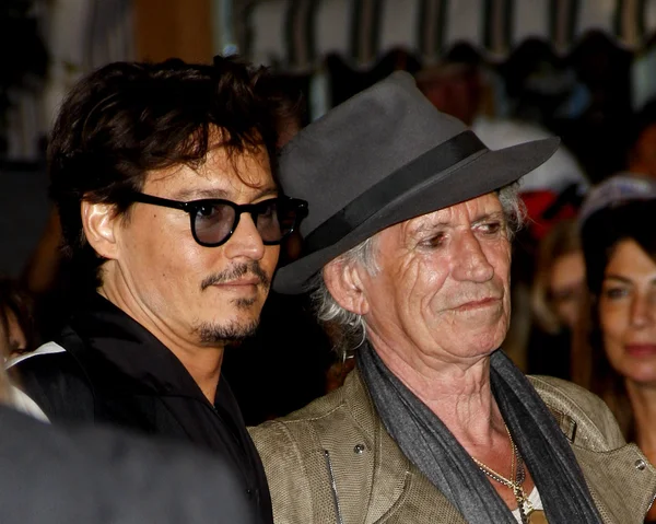 Johnny Depp e Keith Richards — Fotografia de Stock