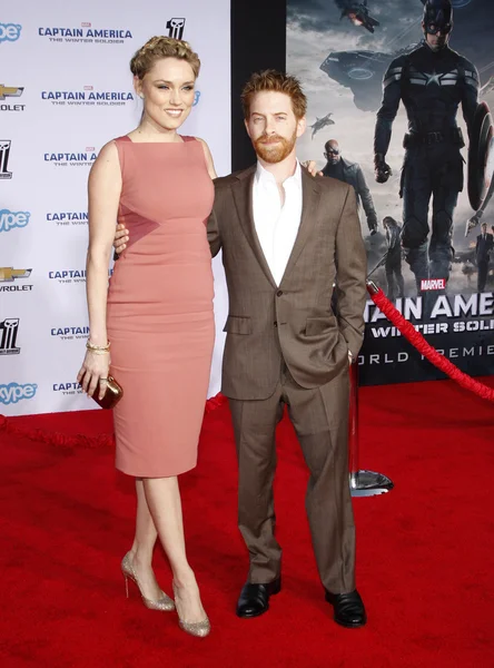 Clare Grant og Seth Green - Stock-foto