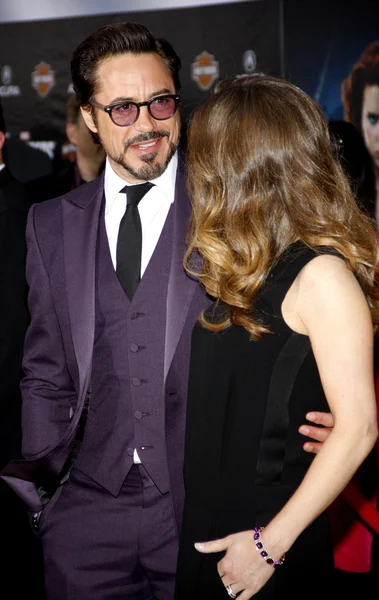 Susan downey ve robert downey jr — Stok fotoğraf