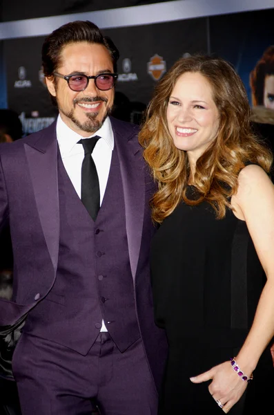 Susan downey och robert downey jr — Stock fotografie