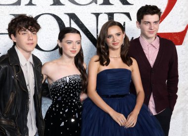 Jack McGraw, Violet McGraw, Madeleine McGraw and Aidan McGraw at the Los Angeles premiere of Universal Pictures' 'Black Phone 2' held at TCL Chinese Theatre in Hollywood, USA on October 08, 2025.