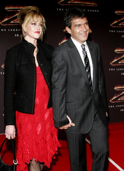 Antonio Banderas y Melanie Griffith — Foto de Stock