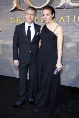 Martin Freeman ve Amanda Abbington, 2 Aralık 2013 'te ABD' nin Los Angeles şehrindeki Dolby Tiyatrosu 'nda düzenlenen 