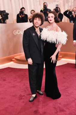 Benny Blanco ve Selena Gomez, Beverly Hills, ABD 'deki Beverly Hilton' da 11 Ocak 2026 'da düzenlenen 83..