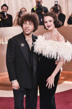 Benny Blanco ve Selena Gomez, Beverly Hills, ABD 'deki Beverly Hilton' da 11 Ocak 2026 'da düzenlenen 83..