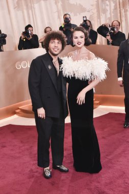Benny Blanco ve Selena Gomez, Beverly Hills, ABD 'deki Beverly Hilton' da 11 Ocak 2026 'da düzenlenen 83..