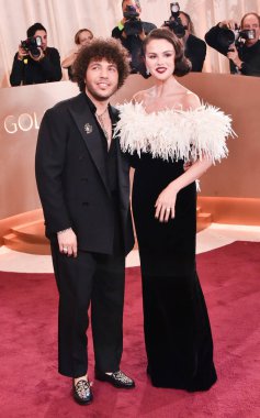 Benny Blanco ve Selena Gomez, Beverly Hills, ABD 'deki Beverly Hilton' da 11 Ocak 2026 'da düzenlenen 83..