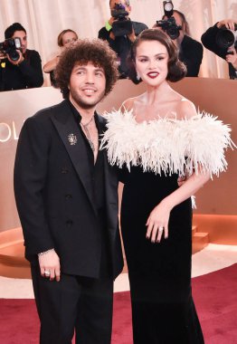 Benny Blanco ve Selena Gomez, Beverly Hills, ABD 'deki Beverly Hilton' da 11 Ocak 2026 'da düzenlenen 83..