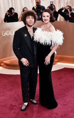 Benny Blanco ve Selena Gomez, Beverly Hills, ABD 'deki Beverly Hilton' da 11 Ocak 2026 'da düzenlenen 83..