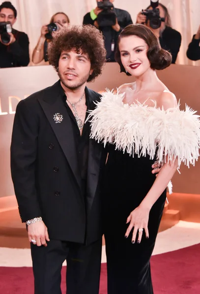 Benny Blanco ve Selena Gomez, Beverly Hills, ABD 'deki Beverly Hilton' da 11 Ocak 2026 'da düzenlenen 83..