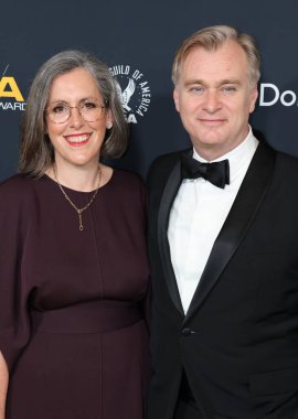 Emma Thomas ve Christopher Nolan, Beverly Hills, ABD 'deki Beverly Hilton' da 7 Şubat 2026 'da düzenlenen 78..