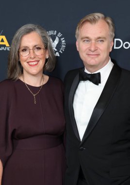 Emma Thomas ve Christopher Nolan, Beverly Hills, ABD 'deki Beverly Hilton' da 7 Şubat 2026 'da düzenlenen 78..
