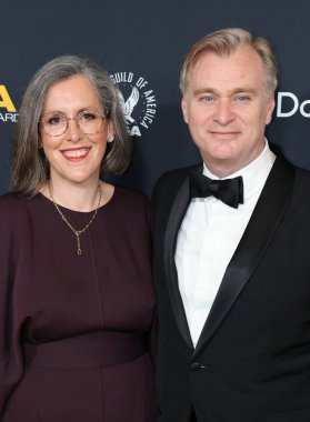 Emma Thomas ve Christopher Nolan, Beverly Hills, ABD 'deki Beverly Hilton' da 7 Şubat 2026 'da düzenlenen 78..