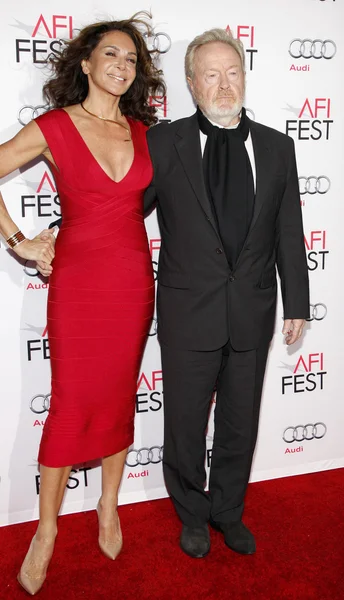 Giannina Facio y Ridley Scott — Foto de Stock