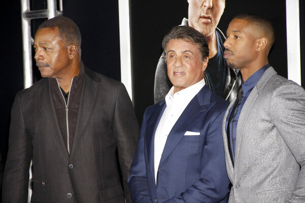 Sylvester Stallone and Carl Weathers