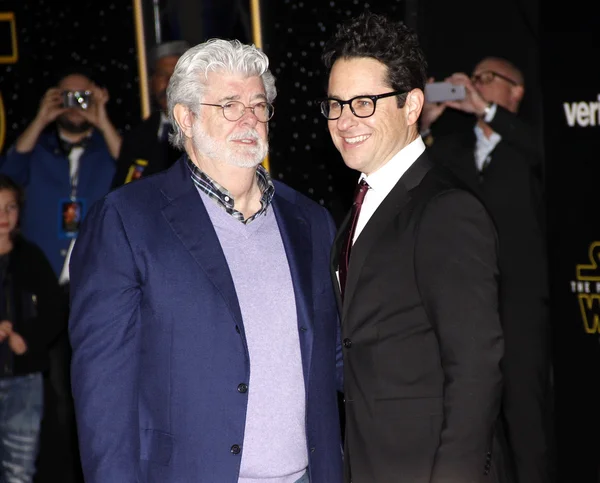 George Lucas y J.J. Abrams — Foto de Stock