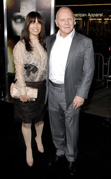 Sir Anthony Hopkins and Stella Arroyav — Stock Photo, Image