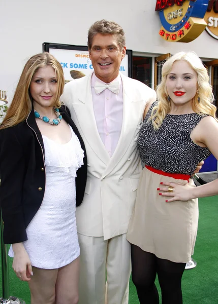 David, Taylor Ann e Hayley Hasselhoff — Fotografia de Stock