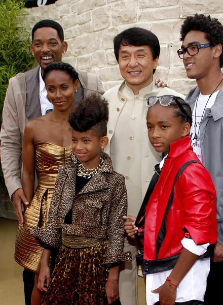 Jackie Chan και η Smith οικογένεια — Φωτογραφία Αρχείου