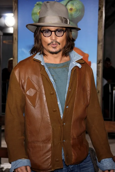 Westwood Febrero 2011 Johnny Depp Estreno Rango Los Ángeles Celebrado — Foto de Stock