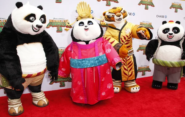 Po, Mei Mei, Tigress och Bao — Stockfoto