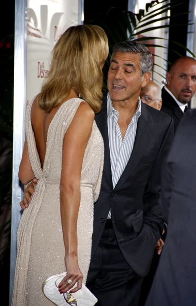 George Clooney and Stacy Keibler — Stock Photo, Image