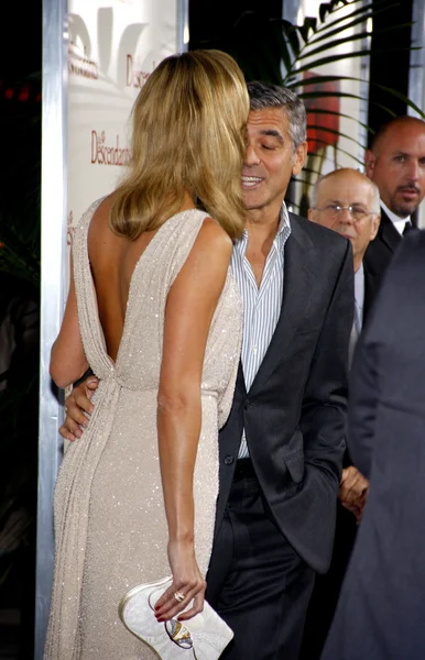 George Clooney and Stacy Keibler — Stock Photo, Image