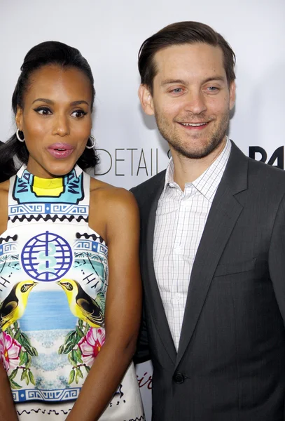 Kerry Washington and Tobey Maguire — 图库照片