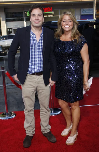 Jimmy Fallon y Nancy Juvonen — Foto de Stock