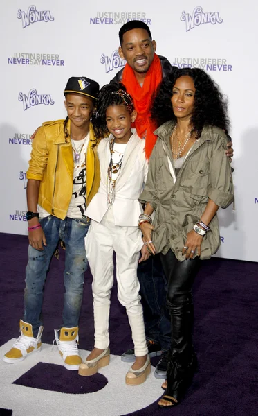 Will, Jada, Jaden y Willow Smith — Foto de Stock