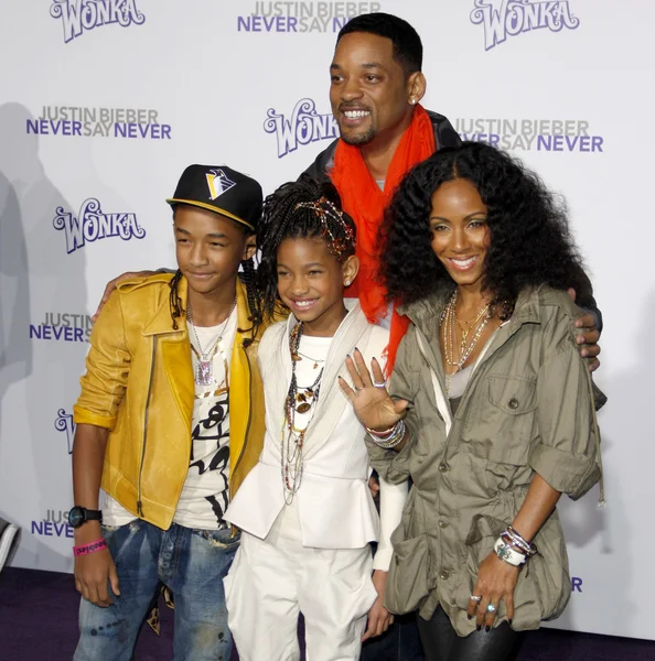 Will, Jada, Jaden e Willow Smith — Fotografia de Stock