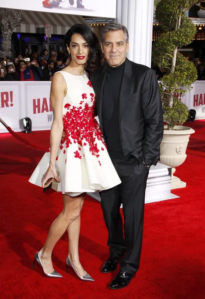 George Clooney och Amal Clooney — Stockfoto