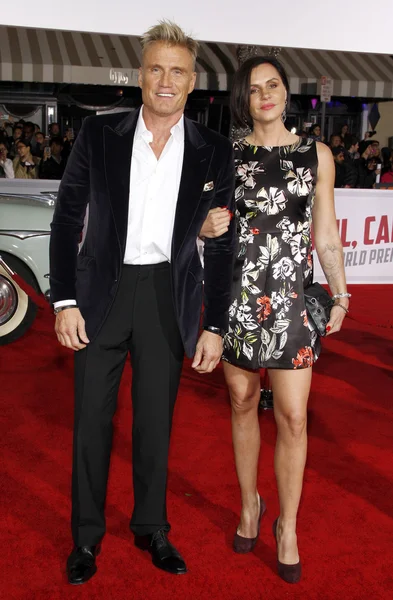 Dolph Lundgren and Jenny Sandersson — 스톡 사진